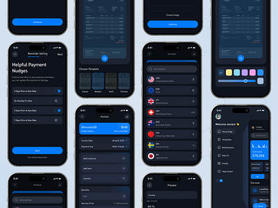 Invoice mobile app comment finance fintec interaction invoice management minimal app design mobile app money payment procurement sas ui user experience user interface ux