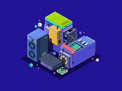 Asic Miner Illustrations 3d illustration asic asic miner illustrations asic miner line illustration bitcoin mining crypto crypto miner illustration line art miner web3