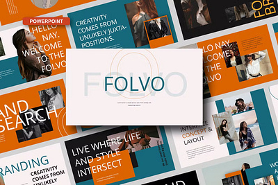 Folvo Powerpoint Template clean colorful company corporate google slides keynote modern multipurpose multipurpose template photography pitch deck portfolio powerpoint presentation studio template unique web design web development website