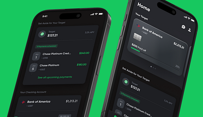 Bright Money - AI Debt Manager ai banking branding business card debit card design finance fintech mobila app ui ux