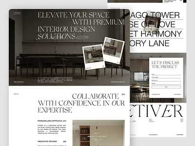 VETIVER | Interior Design Landing Page architecture branding corporate website graphic design identity interior design landing page turnkey site ui uiux web web design