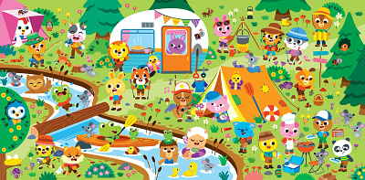 Some fun "Search and Find" illustrations for "Jardín de Genios" animation branding design graphic design illustration logo motion graphics procreate vector