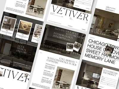 VETIVER | Interior Design Landing Page architecture branding corporate website identity interior design landing page turnkey site ui web web design website
