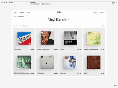 Vinyl Records E-Commerce UI animation design e commerce ui ux vinyl