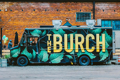 The Burch Food Truck 2d botanical burch car digital painting food food truck illustration leaf leaves procreate restaurant sign signage tree truck van vehicle vinyl wrap