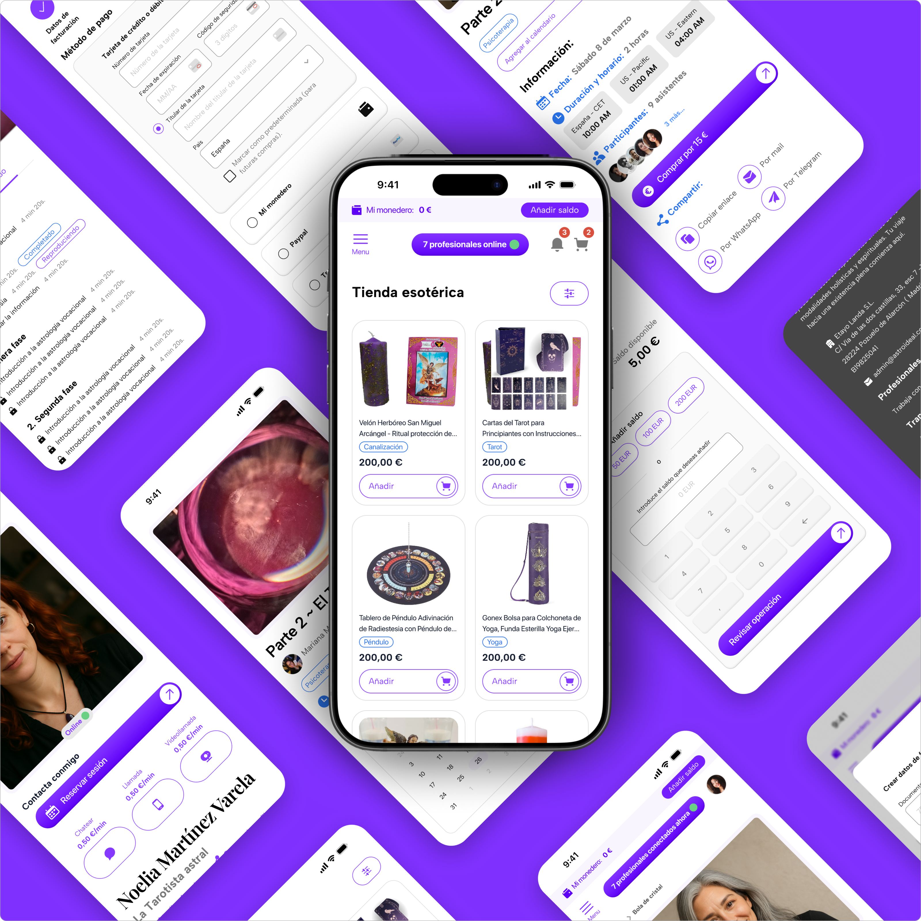 Astroideal, the holistic portal app branding design interface ui ux