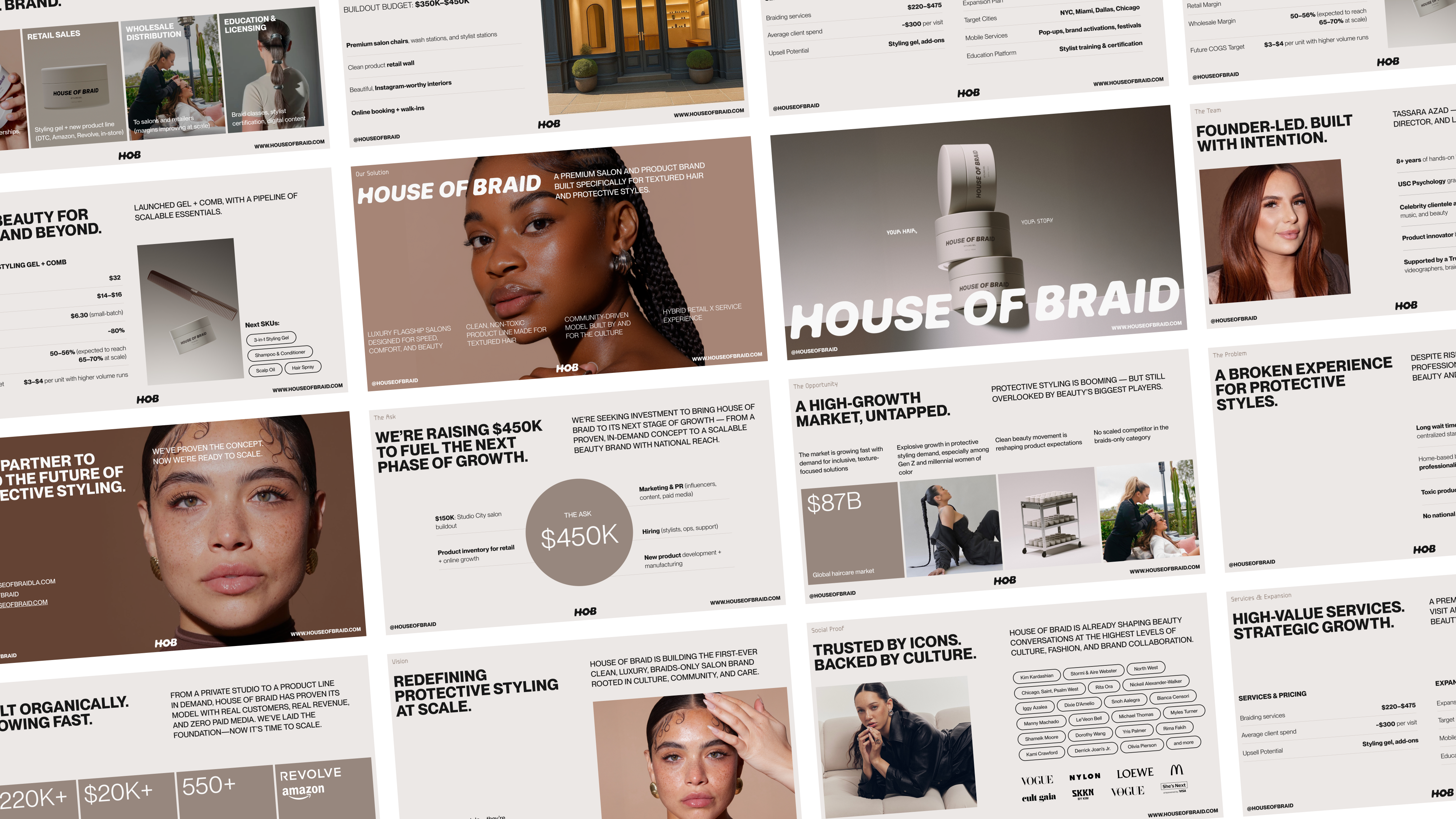 House of braid - Investor Deck investor investor deck keynote pitch deck pitchdeck power point powerpoint presentation sales deck startup