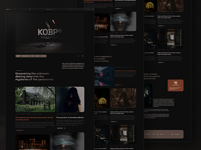 KOBP — Paranormal Investigation Website blog branding clean creative design graphic design illustration logo minimal modern paranormal paranormal investigation product design responsive typography ui user interface ux website website design