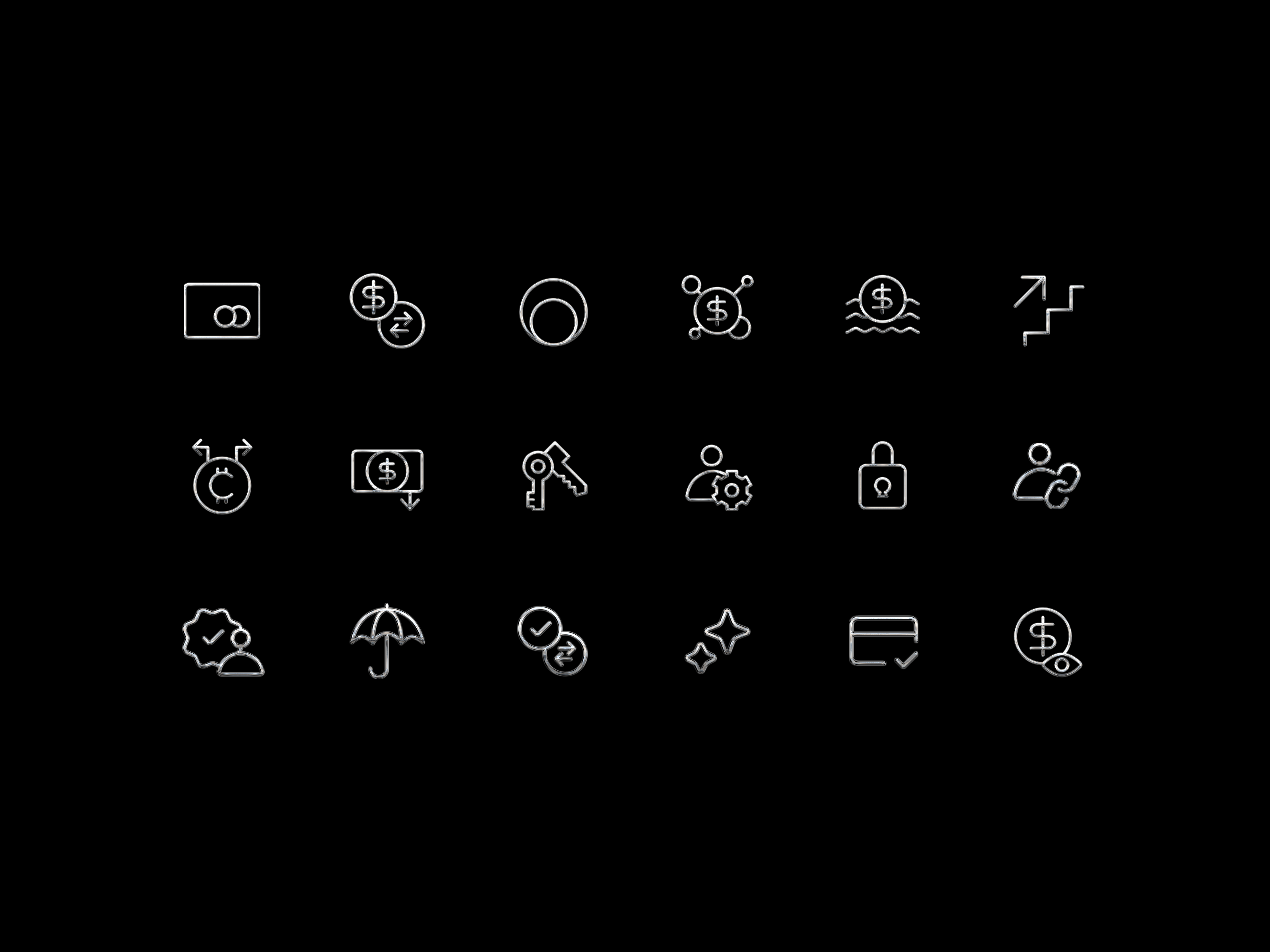 Example of Layer2 — Metallic Icon Set