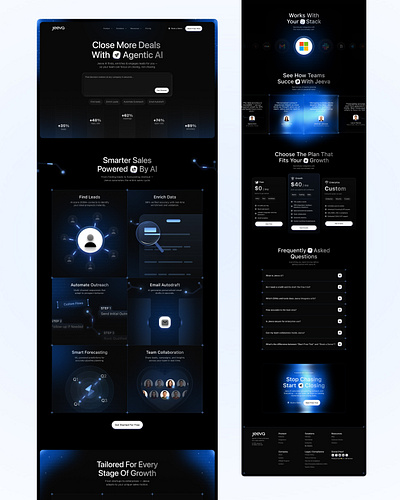 Growth AI Landing Page Design automation tool branding design figma framer illustration landing page modern web design productivity responsive website ui uiux web design website design