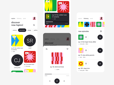 App Design: Podcast appdesign audiostreaming mobileappdesign mobileui podcastapp uidesign uiux uxdesign
