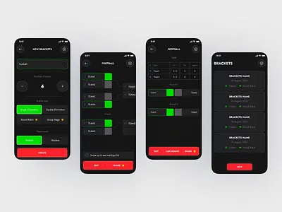 Bracket App – Clean & Interactive UI design ios mob mobil mobileapp ui ux