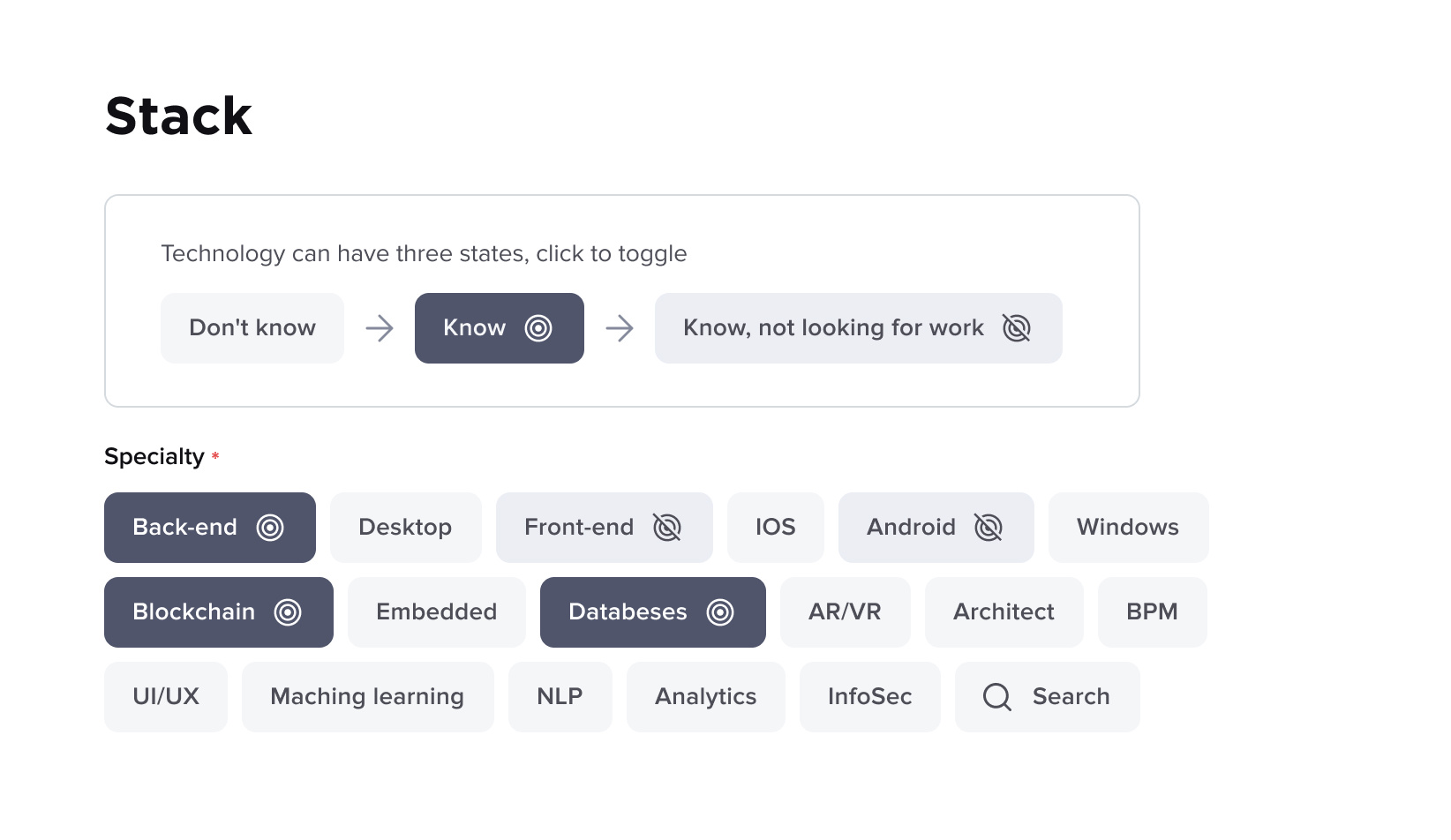 Chips with the third state chips ui user interface