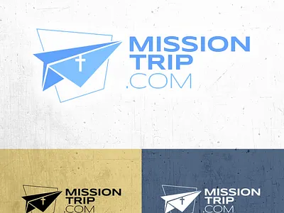 Logo concepts - mission organization chipdavid dogwings faith based logo missions paper airplane travel vector