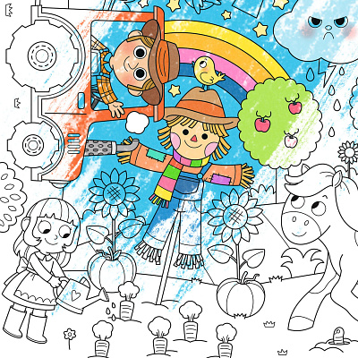 IMA Toys Color-in-Mats animation branding design graphic design illustration logo motion graphics procreate vector