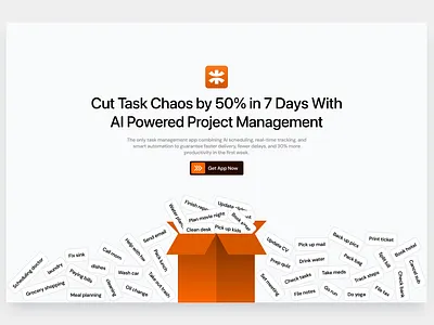 Task Management App/ Header Section / Landing page/ Light Mode app design bento bento grid dashboard design figma landing page landing pages saas section ui ui design uiux web design website design