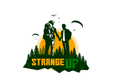 strange up_ Logo Design adobe illustrator branding creative design design graphic design logo logo design travel