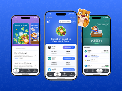 FIVA Protocol on TON blockchain branding crypto deposit design game mini app mobile nft telegram ton ui ux