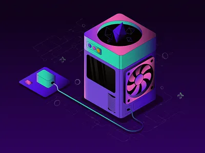 Asic Miner Illustration asic machine asic miner illustration bitcoin mining crypto crypto mining illustration