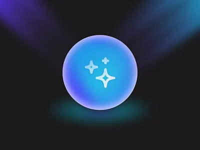 AI Ball – Minimal Futuristic Interface Concept ai assistant ai sphere figma gradient illustration logo product design sphere ui concept