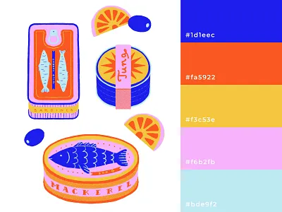 Vintage & Bold Packaging Illustration color palette hand drawn illustration illustrator procreate vintage