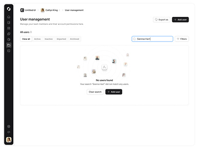 Search empty state — Untitled UI dashboard empty state no results product design search ui design user interface