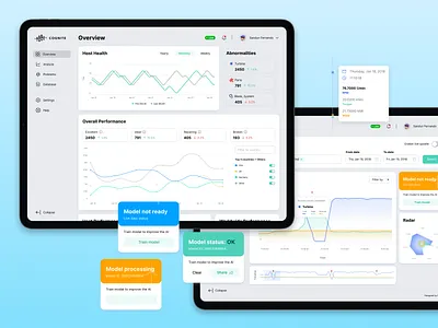 Clean Dashboard ai ai modeling app clean data clustering design mobile app ui ux