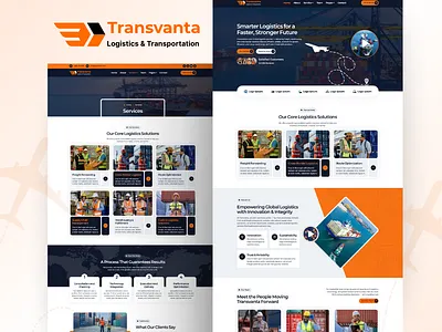 Transvanta – Logistics & Transportation Elementor Template Kit cargo elementor template kit freight landing page logistics transportation uiux warehouse web design wordpress
