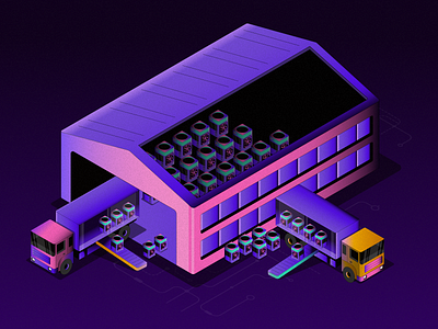 ASIC Warehouse Illustration art asic warehouse branding graphic design illustration isometric art isometric illustration vector warehouse