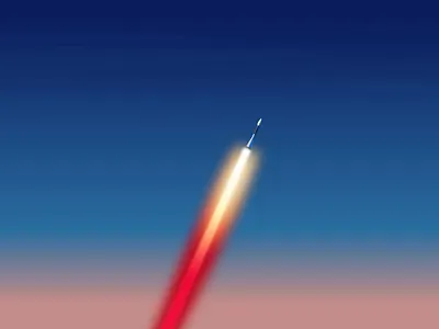 Rocket Takeoff Artwork Innovation & Technology Illustration astronaut falcon flat illustration instersteller launch nasa planet rocket smoke space spacex startup universe usa vector