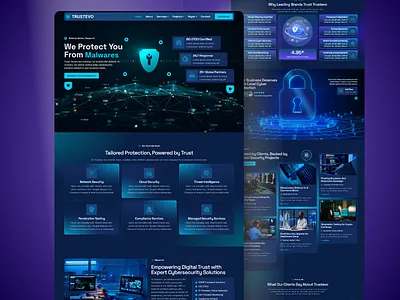 Trustevo – Cyber Security Services Elementor Template Kit cybersecurity elementor templatekit trust webdesign