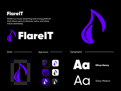 FlareIT – Branding Concept app branding design graphic design illustration logo typography vector
