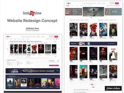 BookMyShow Website Redesign Concept app design bookmyshow bookmyshow website branding dailyui graphic design product design product redesign redesign web design webdesign website revamp