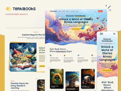 Tenkibooks website branding design edtech ui uiuxdesign ux vector webdesign