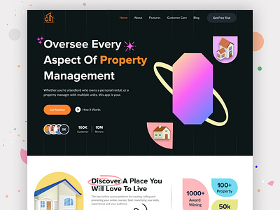 Property Management Landing Page Design apartment architecture building design estate home house landing page landing page design property residence ui ui ux web design website