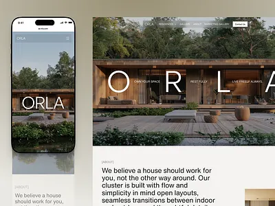 ORLA - Real Estate Landing Page [Responsive] 3d design figma graphic design ui web design website website design