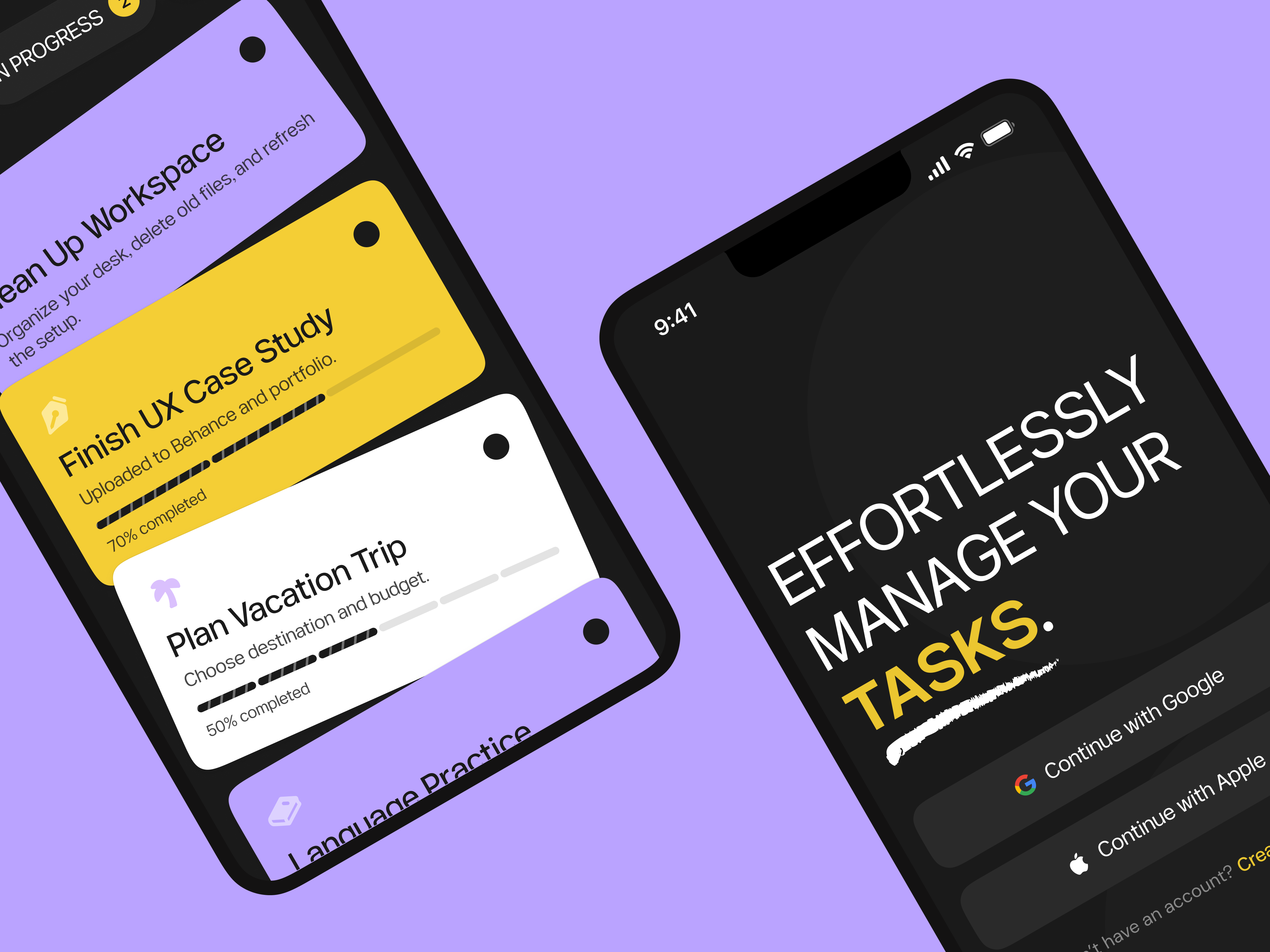ListEasy — To-do app autolayout colors dakr theme dashboard design list management mobile app task list tasks todo ui ux uxui design
