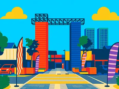 B5 Johor Street Market, Malaysia branding design graphic design illustration ui vector visual