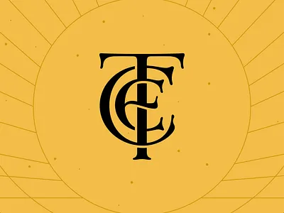 Tostadora de Cafés Extraordinarios - Monogram branding c coffee design e export graphic design import letter logo monogram monograma roaster serif t typography vector vintage yellow
