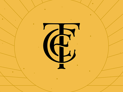 Tostadora de Cafés Extraordinarios - Monogram branding c coffee design e export graphic design import letter logo monogram monograma roaster serif t typography vector vintage yellow