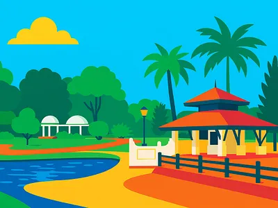 Taman Merdeka, Malaysia branding design graphic design illustration ui vector visual