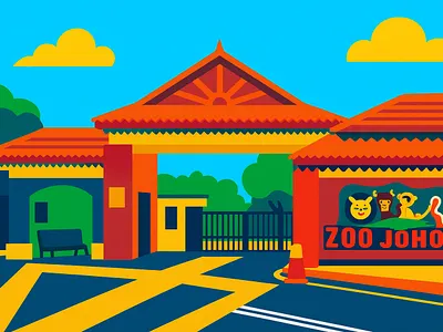 Johor Zoo, Malaysia branding design graphic design illustration ui vector visual