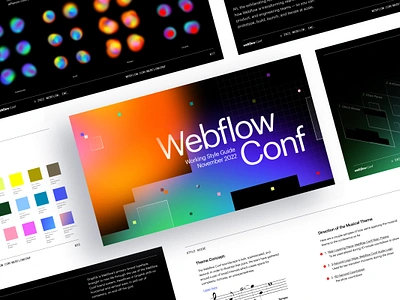 Webflow Conf 2022 – Process and Guidelines 3d animation branding event planning graphic design illustration logo typography