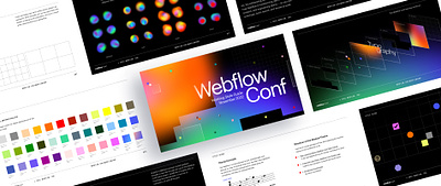 Webflow Conf 2022 – Process and Guidelines 3d animation branding event planning graphic design illustration logo typography