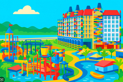 Legoland, Malaysia branding design graphic design illustration ui vector visual