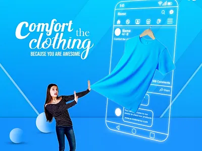 Advertisement Poster of Clothing ads posting banner design clothes clothing comfort clothing facebook ads graphics designer instagram ads marketing post photoshop poster social media post store advertisement