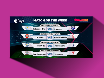 Match of the week 3d graphic design motion graphics