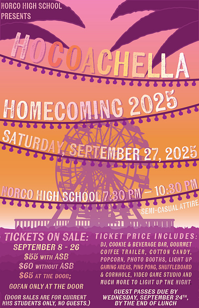 Hocoachella Homecoming Poster coachella homecoming poster