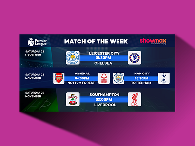 Match of the week 3d branding graphic design