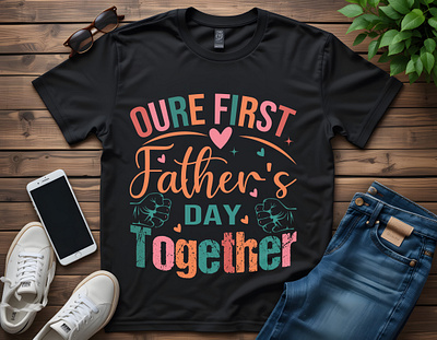Father Day T-shirt Design branding costom design creative design fathers day graphic design illustration logo ui ux vector